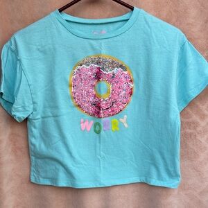 Girls XL Sequin Crop Top